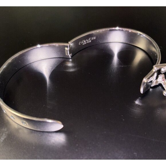 Coach Women's Signature C Buckle Bangle Bracelet - Picture 9 of 10